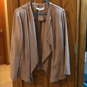 Drape front blazer